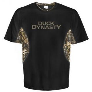 Duck Dynasty Logo Black Color Block Camo Camouflage Collar Adult T shirt Movie And Tv Fan T Shirts Clothing