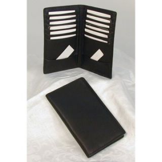 Bond Street Ltd Full Grain Drum Dyed Leather Card Caddy Wallet   Black   Business Accessories