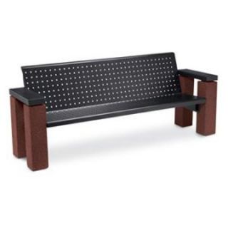 Anova Furnishings 6 ft. Contour Symmetry Bench with Stone Legs   Outdoor Benches