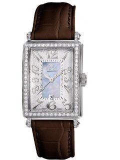 Gevril Women's 7247NL.5 Blue Mother of Pearl Genuine Alligator Strap Watch Watches