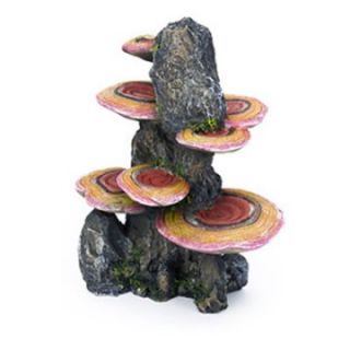 Penn Plax Pink Mushrooms on Rock Aquarium Decor   Medium   Aquarium Plants & Decorations