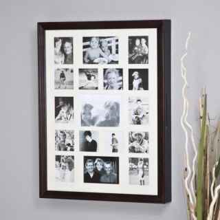 Collage Photo Frame Wooden Wall Locking Jewelry Armoire   23W x 30H x 3.5D in.   Womens Jewelry Boxes