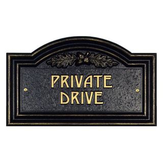 Whitehall Oak Leaf Private Drive Wall Plaque   Address Plaques