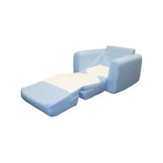 Fun Furnishings Blue Jewel Stripe Kids Chair Sleeper   Kids Sofas