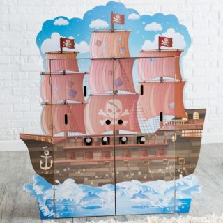 Teamson Kids Pirate Boat Play House with Furniture   Toy Dollhouses