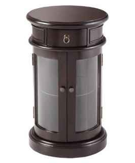 Powell Bombay Collection Varese Curio Table   Vintage Mahogany   End Tables