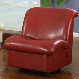 Emerald Home Emery Glider Accent Chair   Red   Leather Club Chairs