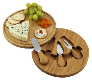 Picnic at Ascot Feta Round Cheese Board Set   Cutting Boards