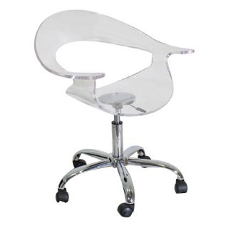 LumiSource Rumor Office Chair   Clear   Desk Chairs