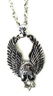 Solid Chain Eagle Necklace Screaming Eagle Pendant Necklace Jewelry