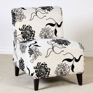 Triplet Floral Slipper Chair   Upholstered Club Chairs