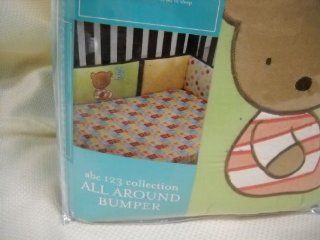 Tiddliwinks ABC 123 Collection All Around Crib Bumper Teddy Bears Giraffes Boys or Girls Nursery Bedding  Baby