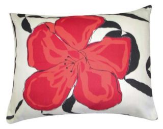 Red Hibiscus Pillow   Frames & Accessories