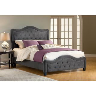 Trieste Upholstered Low Profile Bed   Pewter   Low Profile Beds