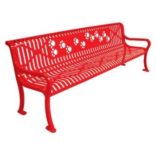 8 ft. Multicolor Diamond Pattern Commercial Grade Personalized Park Bench   Outdoor Benches