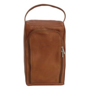 Piel Leather U Zip Shoe Bag   Saddle   Travel Accessories