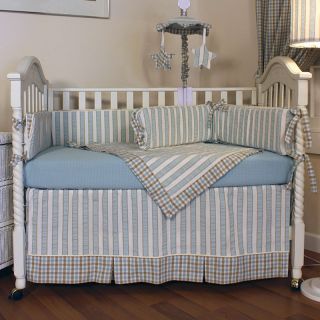 Hoohobbers Spa Blue 4 Piece Crib Bedding Set   Baby Bedding Sets