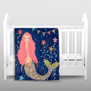 Blanket Ultra Soft Fuzzy Fleece from DiaNoche Designs by Sascalia Home Decor Unique, Cool, Fun, Funky, Designer, Artistic, Stylish Bedroom and Bathroom Ideas Couch or Throw blanket   Pink Mermaid Baby