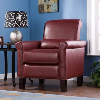Rexton Renu Leather Chair   Red   Leather Club Chairs