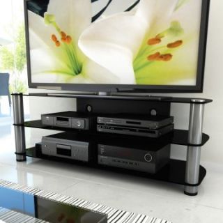 Sonax NY 9584 New York 58 in. Metal and Glass TV Stand   TV Stands