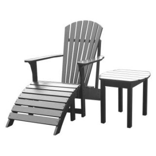 International Concepts Adirondack Chair with Footrest and Side Table   Adirondack Chairs