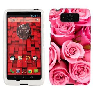 Motorola Droid Ultra Maxx Beautiful Pink Roses Print Flowers Phone Case Cover Cell Phones & Accessories