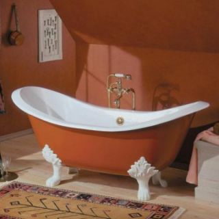Cheviot Regency 60 in. Double Slipper Cast Iron Clawfoot Tub   Clawfoot Tubs