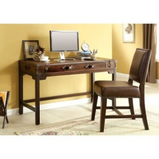 Riverside Latitudes Suitcase Writing Desk with Optional Chair   Aged Cognac   Desks