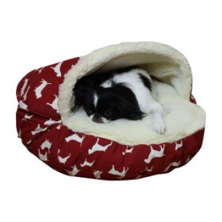 Snoozer Cozy Cave Pet Bed   Red Dog   Dog Beds