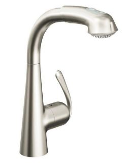 Grohe Ladylux 3 33893 Single Handle Pull Out Kitchen Faucet   Kitchen Faucets