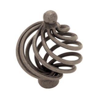 Liberty Hardware Forged Iron Wire Swirl Cabinet Knob with Ball Top   Cabinet Knobs