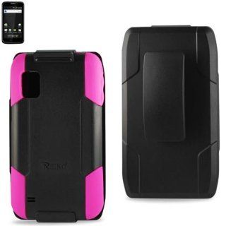 Hot Pink on Black Premium Hybrid Belt Clip Case for ZTE Warp Android N860 Boost Mobile(N860 Hybrid Hot Pink) Cell Phones & Accessories