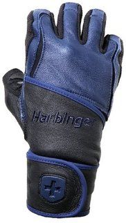 Harbinger Big Grip WristWrap Glove (Midnight Blue/Black, Small)  Exercise Gloves  Sports & Outdoors