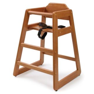 Lipper Basic Wood High Chair   Pecan   High Chairs