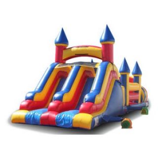 EZ Inflatables Castle Interactive Obstacle Course Bounce House   Commercial Inflatables