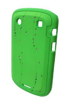 Go BC861 Luxurious Bling Diamond Tears Hard Case for BlackBerry 9900/9930   1 Pack   Retail Packaging   Green Cell Phones & Accessories