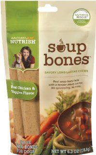 Rachael Ray Nutrish Soup Bones Dog Treats, Chicken Flavor, 3 Count, 6.3 oz, (Pack of 8)  Pet Snack Treats 