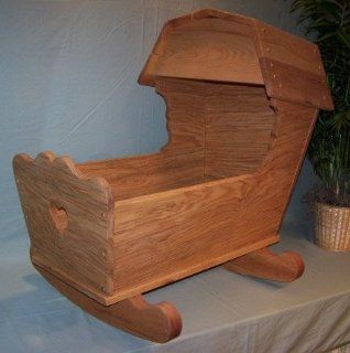 Functional / Play Wooden Furniture   Live Baby Cradle   Pennsylvania Dutch Overhead Canopy Style   13"x 30" Toys & Games