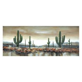 Green Cacti in The Desert Wall Art   60W x 24H in.   Art Prints