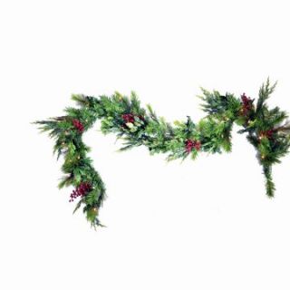 Brite Ideas 9 ft. Battery Operated LED Estate Garland   Decorative Accents