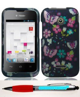 Accessory Factory(TM) Bundle (the item, 2in1 Stylus Point Pen) Huawei U8686 Prism II Flower Butterfly Case Cover Protector Cell Phones & Accessories