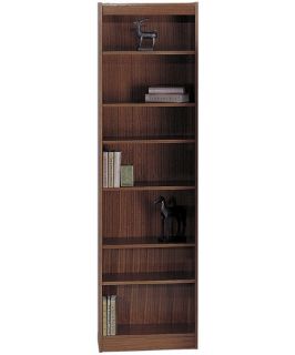 Safco 7 Shelf Veneer Baby Bookcase 24W in.   Walnut   Bookcases