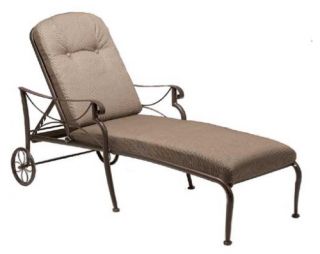 Woodard Regent Adjustable Chaise Lounge with Cushions   Outdoor Chaise Lounges