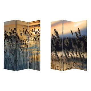 Screen Gems Whisper Reed Canvas Double Sided Room Divider   Room Dividers