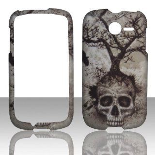 2D Skull Tree Huawei Ascend Y M866 TracFone , U.S.Cellular Case Cover Hard Phone Case Snap on Cover Rubberized Touch Faceplates Cell Phones & Accessories