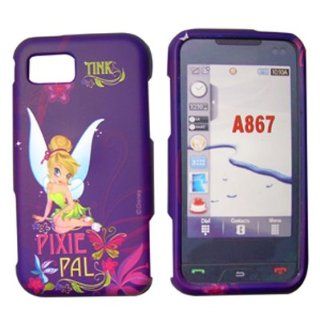 Samsung Eternity A867 Tinkerbell   Purple   Disney Hard Case/Cover/Faceplate/Snap On/Housing/Protector Cell Phones & Accessories