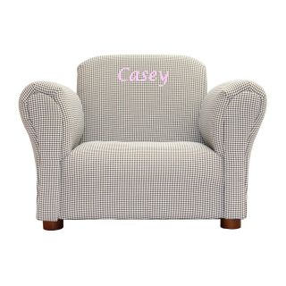 Fantasy Furniture Personalized Kids Mini Chair Brown Gingham   Specialty Chairs