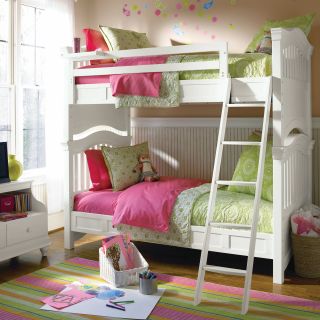 Classic 4.0 Summer White Twin over Twin Bunk Bed   Bunk Beds