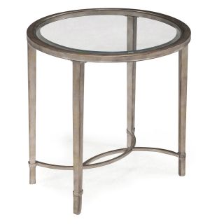 Magnussen Copia Metal Oval End Table   End Tables