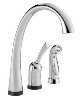 Delta Pilar 4380T DST Single Handle Kitchen Faucet with Touch Sensor   Kitchen Sink Faucets